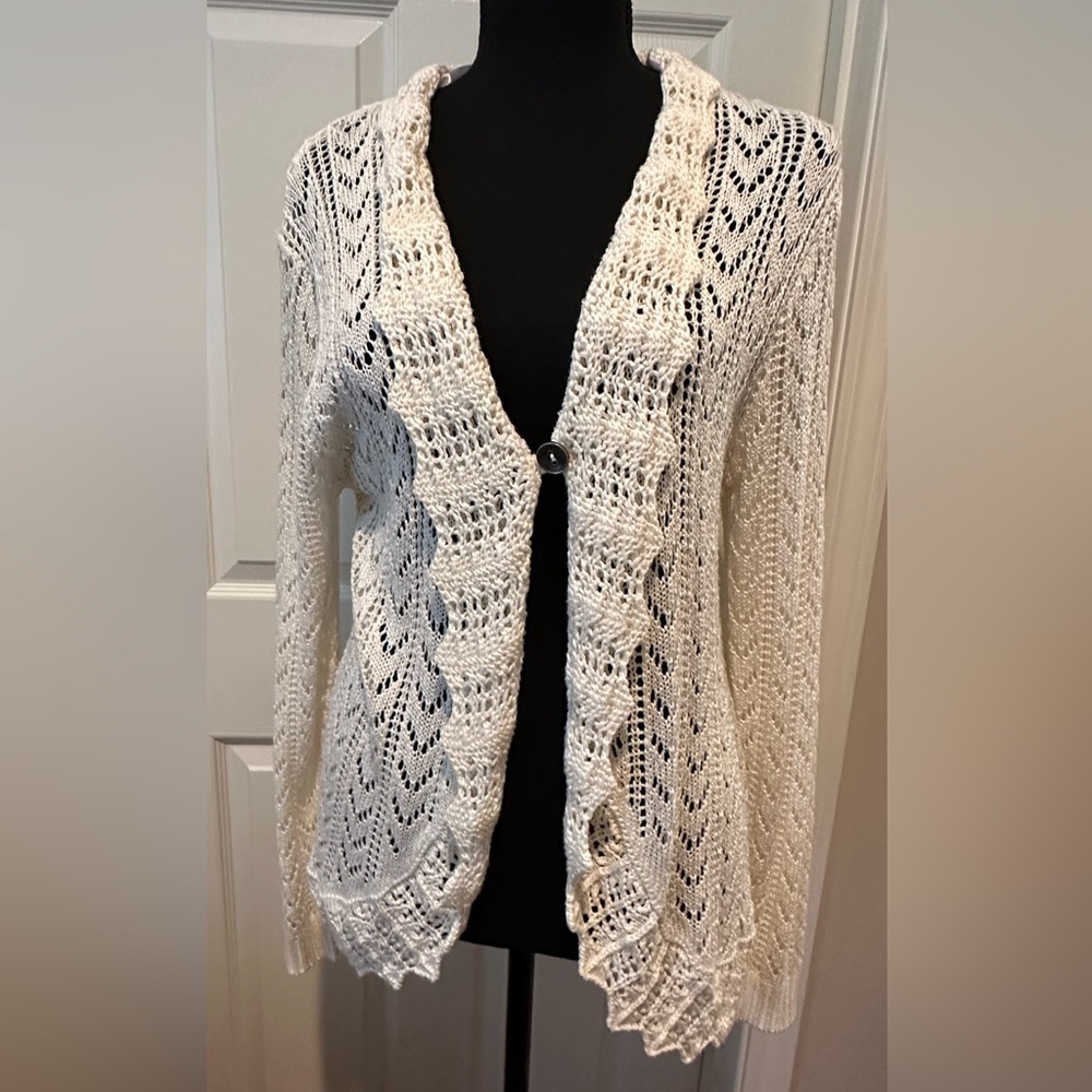 Women’s Knit Sweater Cardigan- Large